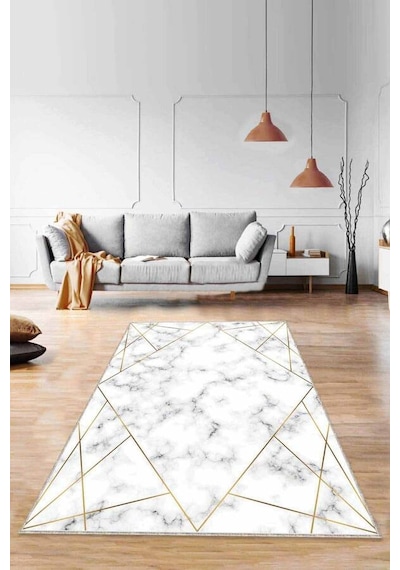 Gold Prizma Kaymaz Tabanlı Makinede Yıkanabilir Halı Rv026n11