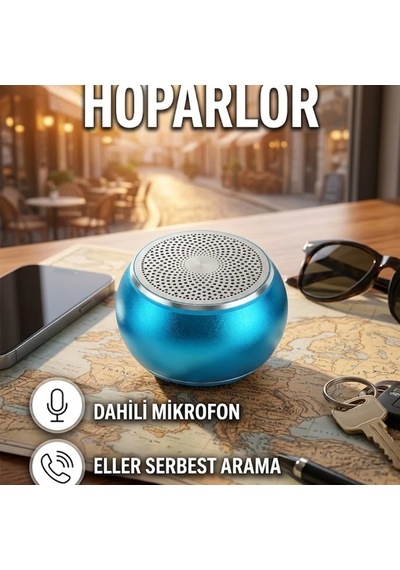Taşınabilir Bluetooth Hoparlör Dahili Mikrofonlu Eller Serbest Arama Destekli Kompakt Tasarım