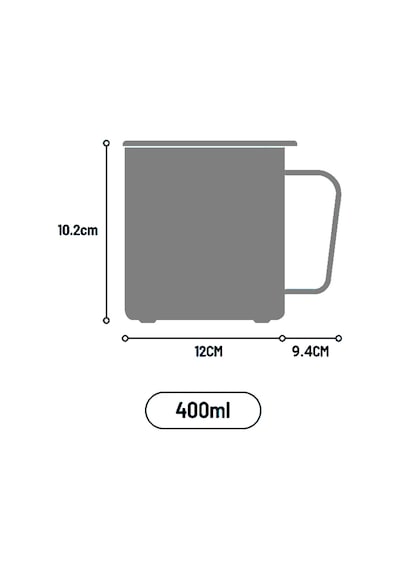 Tyeso Silviya Mug Vakumlu Paslanmaz Termal Kapaklı 400 Ml-Gri