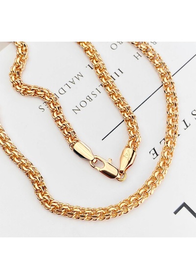 Ezme Zincir Kolye Hasır Kolye Vintage Model Çelik Kararmaz Xuping Vip Seri Rose 50cm Rose Rose Gold