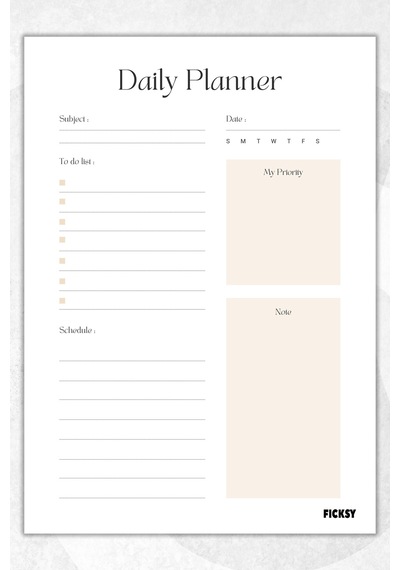 Günlük Planlayıcı - A4 Ebat Yapılacaklar - 30 Yaprak - Daily Planner - 0720 Çok Renkli