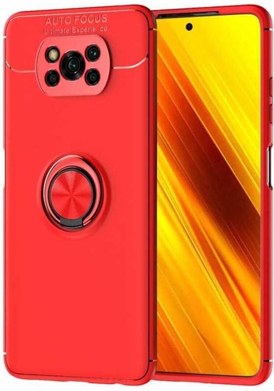 Xiaomi Poco X3 Kılıf Zore Ravel Silikon Kapak Kırmızı