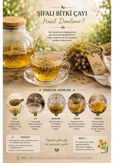Yörem Afyon Anadolu Nun Altın İksiri Hakiki Sarı Kantaron Otu, St. John S Wort Hypericum Perforatum 1 Demet