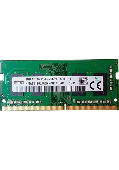 Hynix HMA851S6JJR6N-VK 4GB DDR4 2666 MHz Notebook Ram