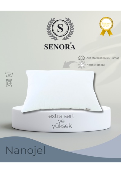 Extra Dolgun Ve Yüksek Otel Yastığı Nano Jel Dolgulu Anti Bakteri