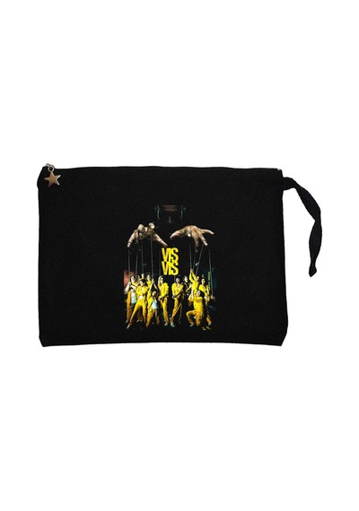 Vis A Vis Siyah Clutch Astarlı Cüzdan / El Çantası