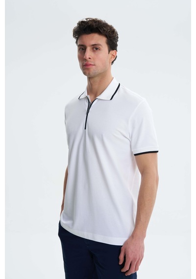 AR-MA Arma Erkek Regular Fit Pike Likralı Polo Yaka Tişört Y27374307401 Beyaz