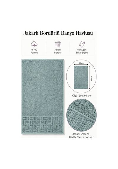 El Yüz Havlusu 50x90 Cm Kısmi Kadife Terra Collection Yeşil