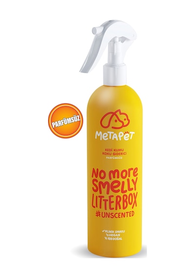 Metapet Doğal Kedi Kumu ve Tuvaleti Koku  Sprey Parfümsüz Kokusuz400 ML