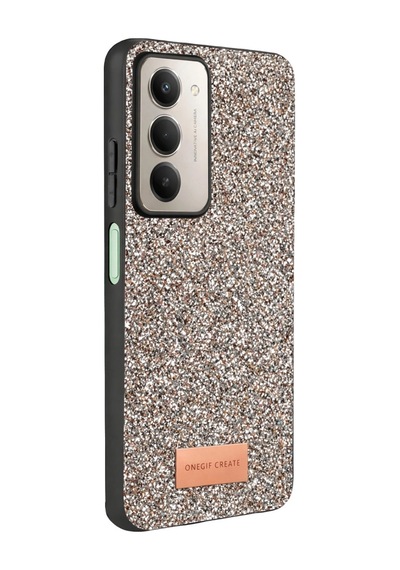 Onegif Xiaomi Redmi 15 4g Bright Simli Kapak - Gümüş 0.2M-Çok Renkli