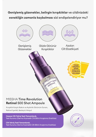 Retinol İçerikli Besleyici Ampul Time Revolution Retinol 500 Shot Ampoule