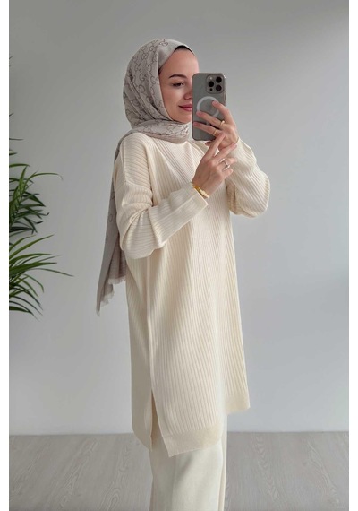 Ka Hijab Anje Triko Takım - Bej