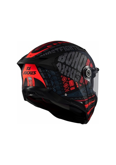 Axxis Ghostfighter Sv Boho C3 Motosiklet Çene Açılır Kask Siyah Kırmızı