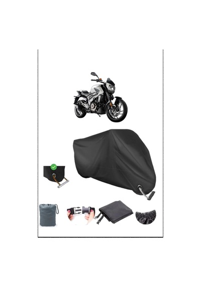 Siyah Bajaj Domınar400 Dayanıklı Kilit Uyumlu Su Geçirmez Motosiklet Brandası