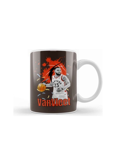 Fred Vanvleet Vintage Art Legend Basketball Gift Vintage Retro Style Kupa Bardak Porselen Karışık