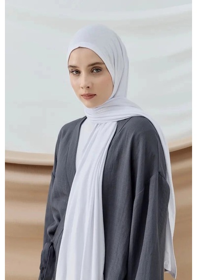 Aminenesil Modakaşmir Penye Şal Beyaz Renk