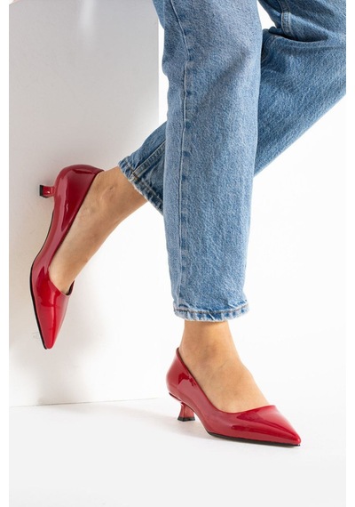 Lady Rugan Kadın Stiletto Topuklu Ayakkabı Kırmızı