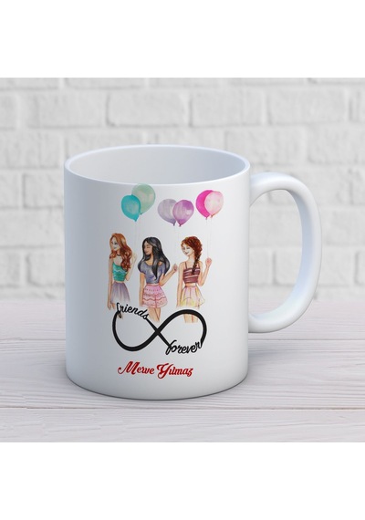 Kişiye Özel Sonsuza Kadar Arkadaşlarım Friends Forever Kupa Bardak Çok Renkli