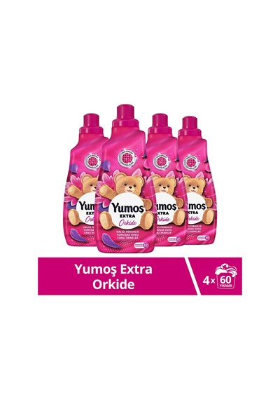 Yumoş Extra Konsantre Çamaşır Yumuşatıcısı Orkide 1440 Ml 60 Yıka 3'lü Set