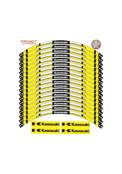 Motosiklet Jant Şeridi Kawasaki Uyumlu 6 Nötr