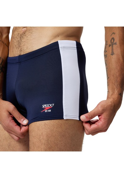 Speedo Jetstream Retro Colorblock Square Leg Erkek Yüzücü Mayosu Lacivert