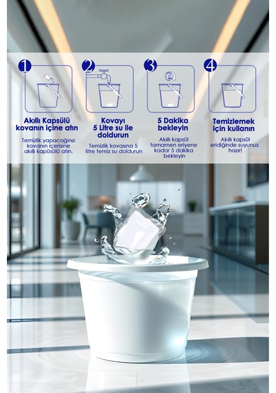Clean Yüzey Temizleyici Akıllı Kapsül Beyaz Sabun Kokulu Tekli