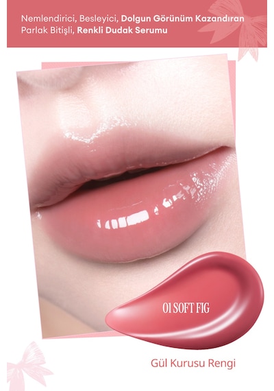 Clıo Glaze Lip Serum 01 Soft Fig