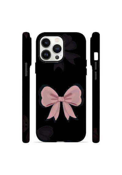 Velvoria Valestra Midnight Pink Bow Apple iPhone Uyumlu 14 Pro Magsafe Koruma Kılıfı Valestra Magline - Midnight Pink Bow