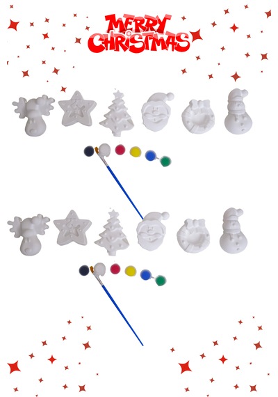 Eğitici Etkinlik Yılbaşı-noel-christmas 6'li Set 2 Boyutlu 8 Cm