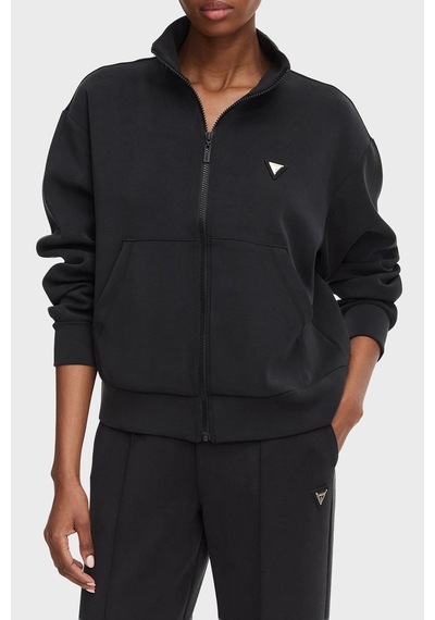 Guess Olympe Regular Fit Dik Yaka Sweat V6yq17k4313 Kadın Sweat V6yq17 K4313 Jblk Siyah