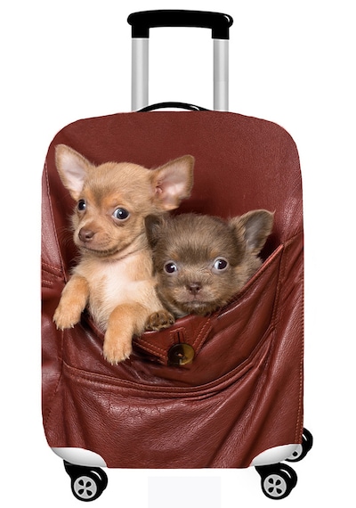 Smart Travel Valiz Koruyucu Kılıfı Kabin Küçük Boy Sevimli Köpekler