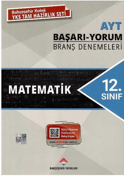 Bahçeşehir Yayınları 12. Sınıf Ayt - Matematik Başarı - Yorum Branş Denemeleri