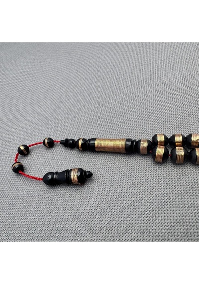 Kuka Pirinç Sarma İşlemeli Küre Kuka Tespih Çok Renkli