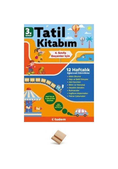 Tudem 3'den 4'e Geçenler İçin Tatil Kitabı + Telefon Standı
