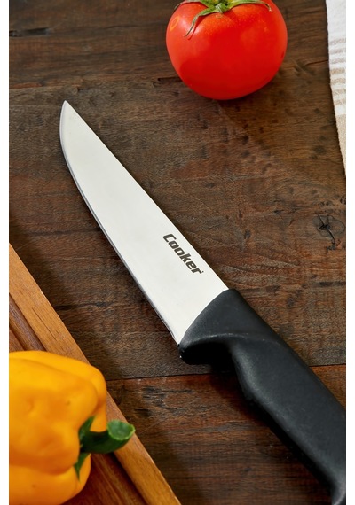 Cooker 29 Cm Paslanmaz Çelik Kasap Bıçağı Siyah Ckr4598