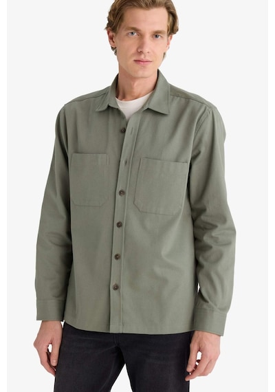 Defacto Regular Fit Polo Yaka Gabardin Uzun Kollu Gömlek G5341ax25wnkh430 Haki-kh430 Defacto Regular Fit Polo Yaka Gabardin Uzun Kollu Gömlek G5341ax25wnkh430 Haki-kh430