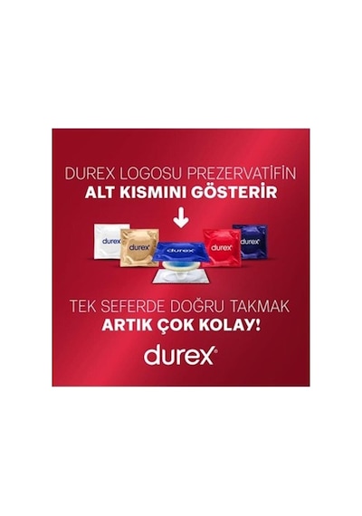 Durex Yakın Hisset Standart Fit Kayganlaştırıcılı Prezervatif 30 PKT.DUREX.091