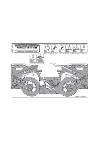 Gıvı Te266 Kawasakı Er-6n - Er-6f 09-11 Yan Kumaş Çanta Taşıyıcı Tek Renk