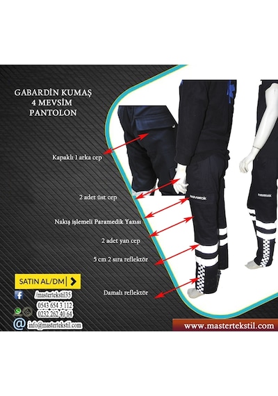 Paramedik Yazılı Acil Pantolonu