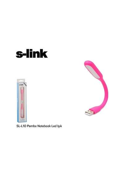 Led Usb Okuma Lambası S-link Sl-l10 Pembe Çok Renkli