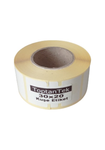 30X20 KUŞE ETİKET 1. RULO 1000 ADET (TAM METRAJ) TERMAL TRANSFER