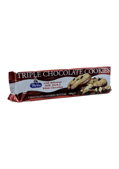 Merba Triple Chocolate Cookies 180 Gr