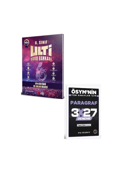 Ulti 2027 6. Sınıf Din Kültürü Ve Ahlak Bilgisi Soru Bankası+ Evp Akademi Paragraf