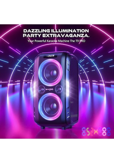 W-King T9 Pro 250w Party Box 24S Bluetooth 5.3 Hoparlör