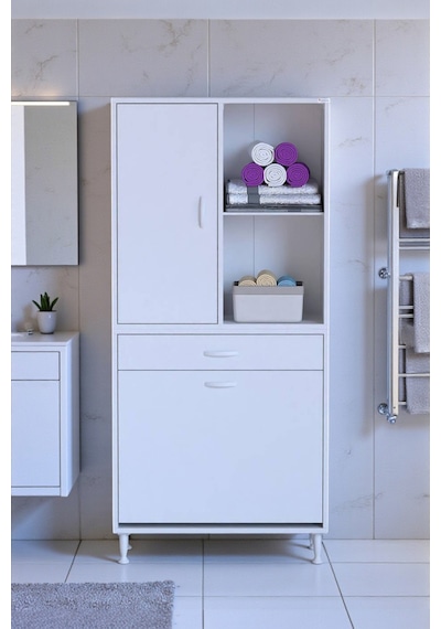 Eliusta Liora Beyaz Çok Amaçlı Banyo Dolabı 70 Cm Genişliğe Sahip 70x171x32,5 Cm Çift Sepetli 2 Raflı Dolap Beyaz Eliusta Liora Beyaz Çok Amaçlı Banyo Dolabı 70 Cm Genişliğe Sahip 70x171x32,5 Cm Çift Sepetli 2 Raflı Dolap Beyaz
