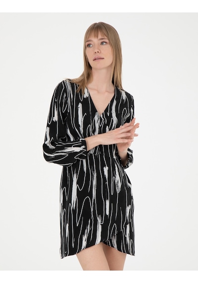 Pierre Cardin Kadın Siyah Dokuma Elbise 50283665-vr046 Siyah