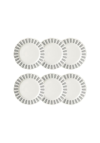 Pearl Servis Tabağı Seti 27 Cm, 6'lı Açık Gri