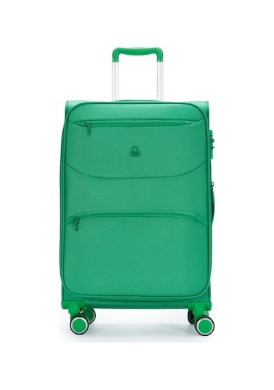 Benetton 2'li Valiz Seti Orta Ve Kabin Boy Lüx Kumaş Valiz Yeşil Bnt2400 Yeşil