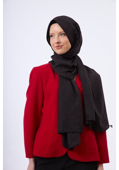 Mirsoy Scarf Velora Modern Desen Şal Siyah