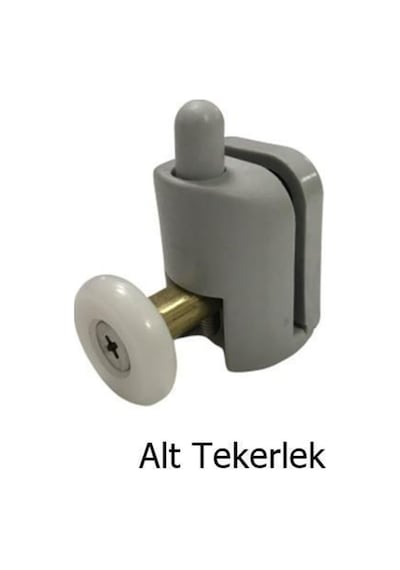 Duşakabin Tekerleği Rulman 4 Lü Set Gri Teker Çapı 24 Mm Gri